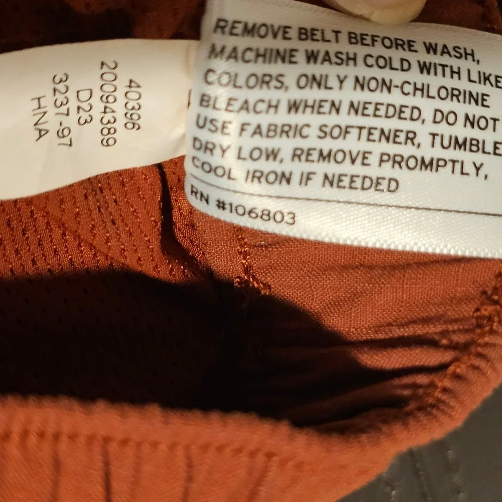 Duluth Trading Co Dry on the Fly Skort Burnt Orange Rust Women Medium 3237-97